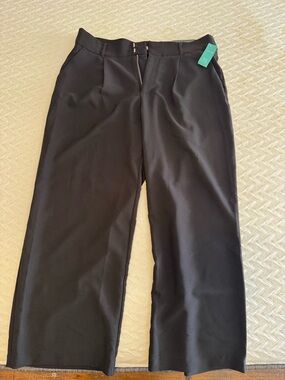 Maurices Black Cropped Wide-Leg Dress Pants